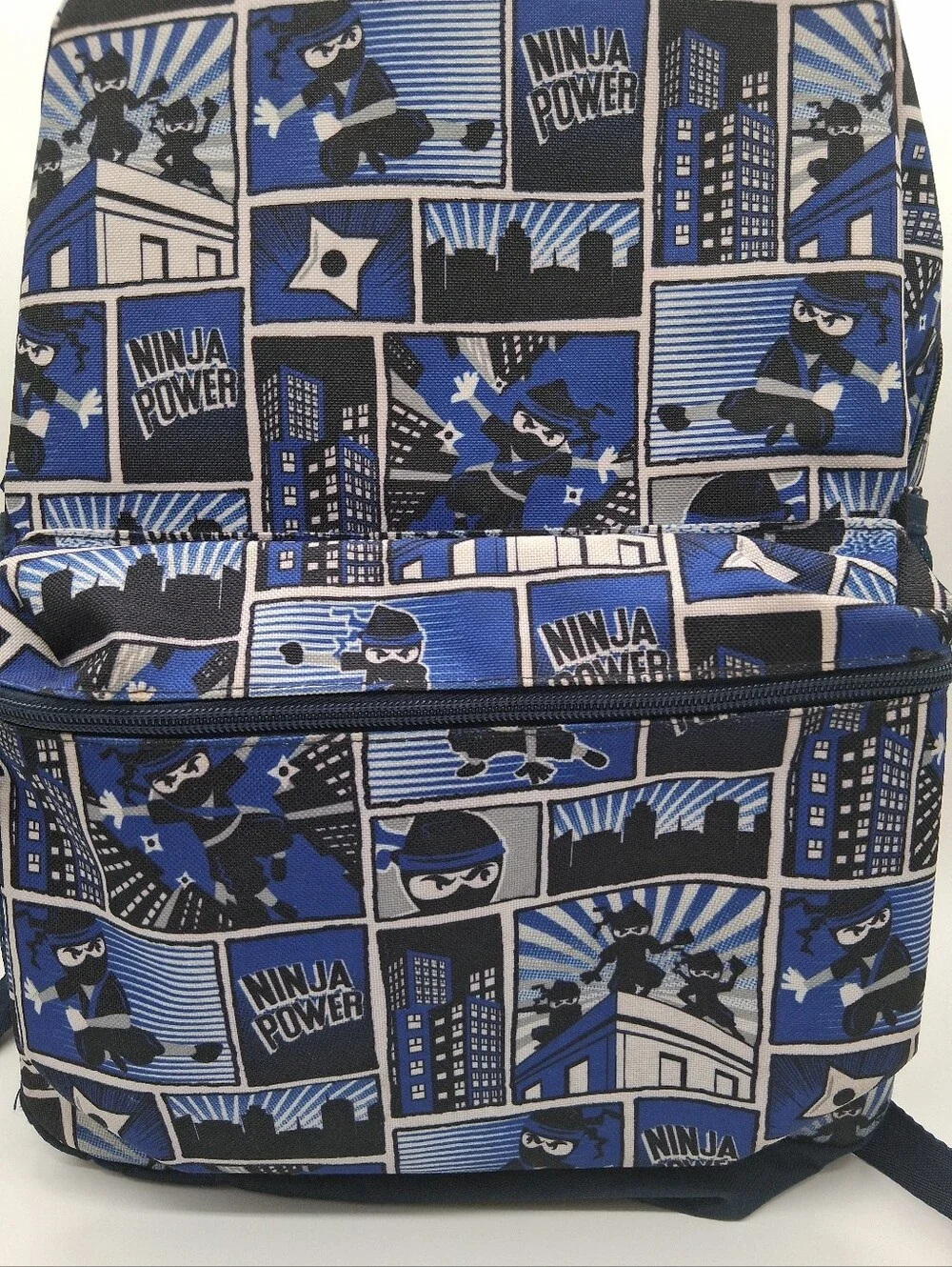 The Children's Place Ninja Comic Tidal Blue Bookbag Backpack